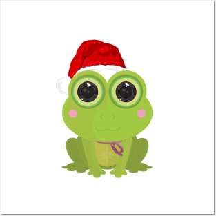 Christmas Frog Posters and Art